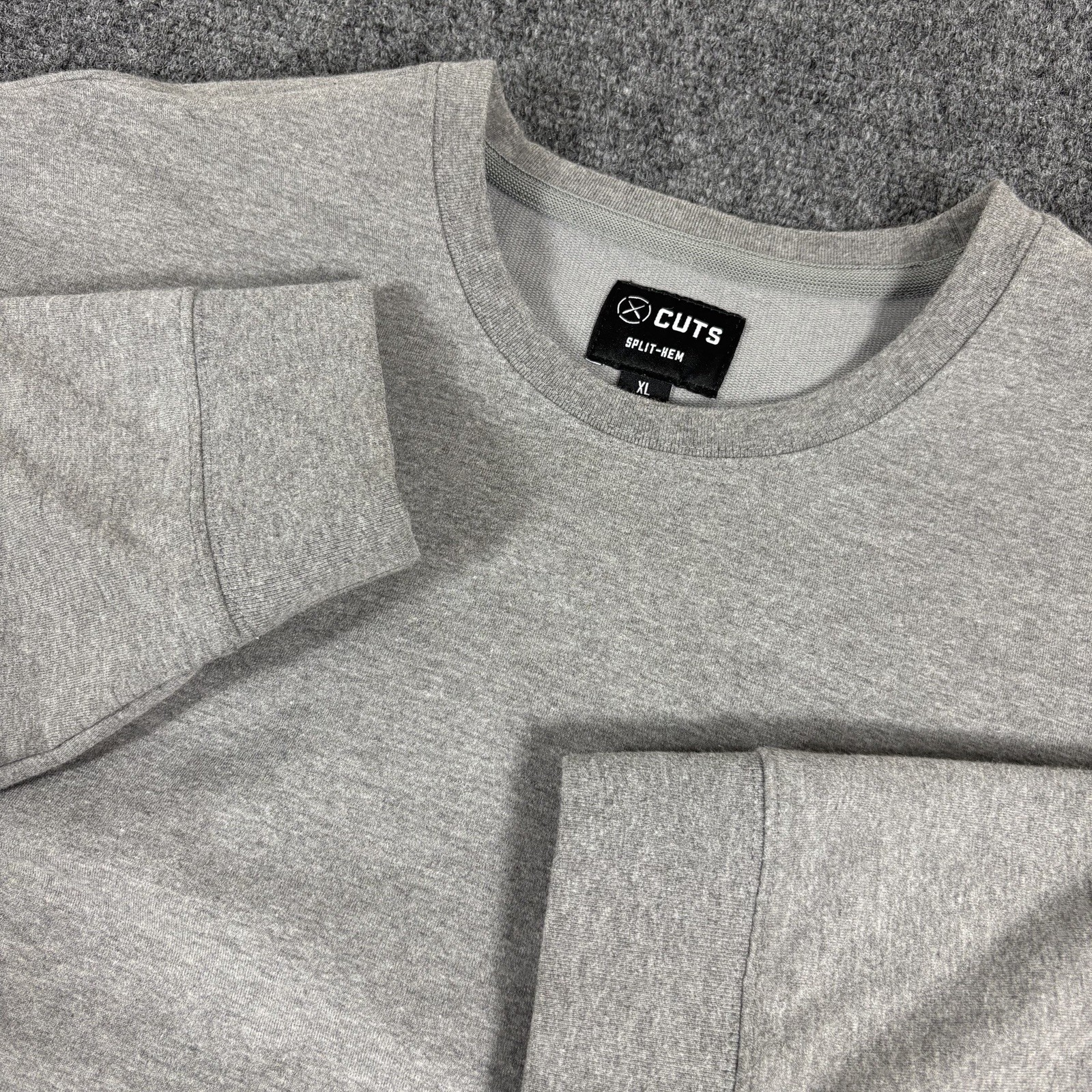 Cuts Clothing Hyperloop Pullover Split-Hem Heathe… - image 1