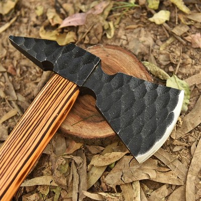 HANDMADE HIGH CARBON STEEL HUNTING HATCHET TOMAHAWK AXE CAMPING & HIKING TOOL