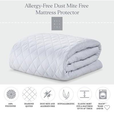 Ella Jayne Basic Collection Allergen-Free King Mattress Protector White