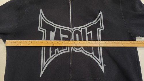Y2K Vintage Men’s Tapout Black Full Zip Hooded Sweatshirt Size XLarge - Picture 3 of 10