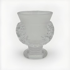 Collectible Lalique Vase Satin Crystal St. Cloud France - Great Condition!