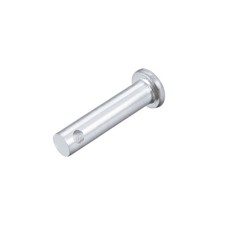Single Hole Clevis Pins 6mm x 20mm Flat Head Zinc-Plating Solid Steel Pin 20Pcs