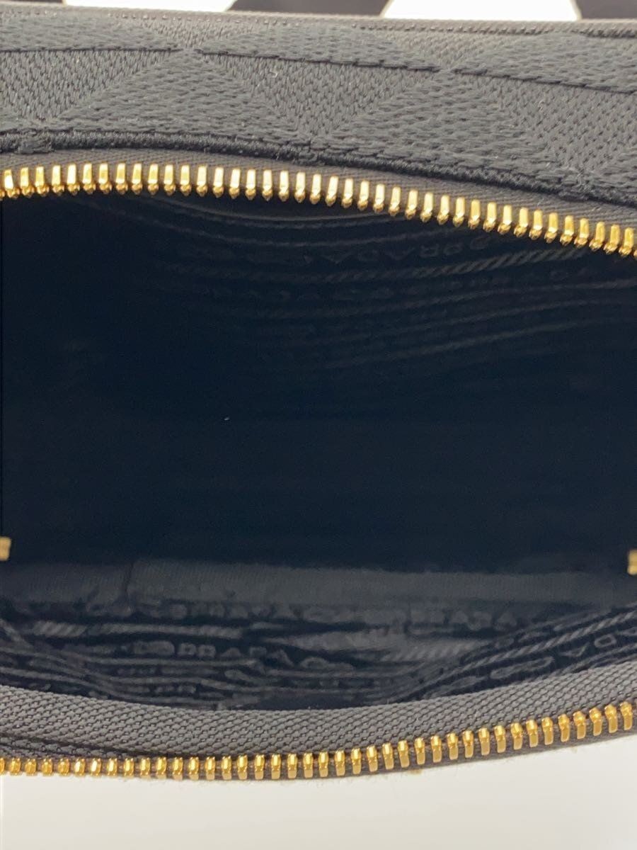 PRADA Shoulder Bag Embroidery Fabric Canvas BLK Total Pattern 2VH069 Used thumbnail 6