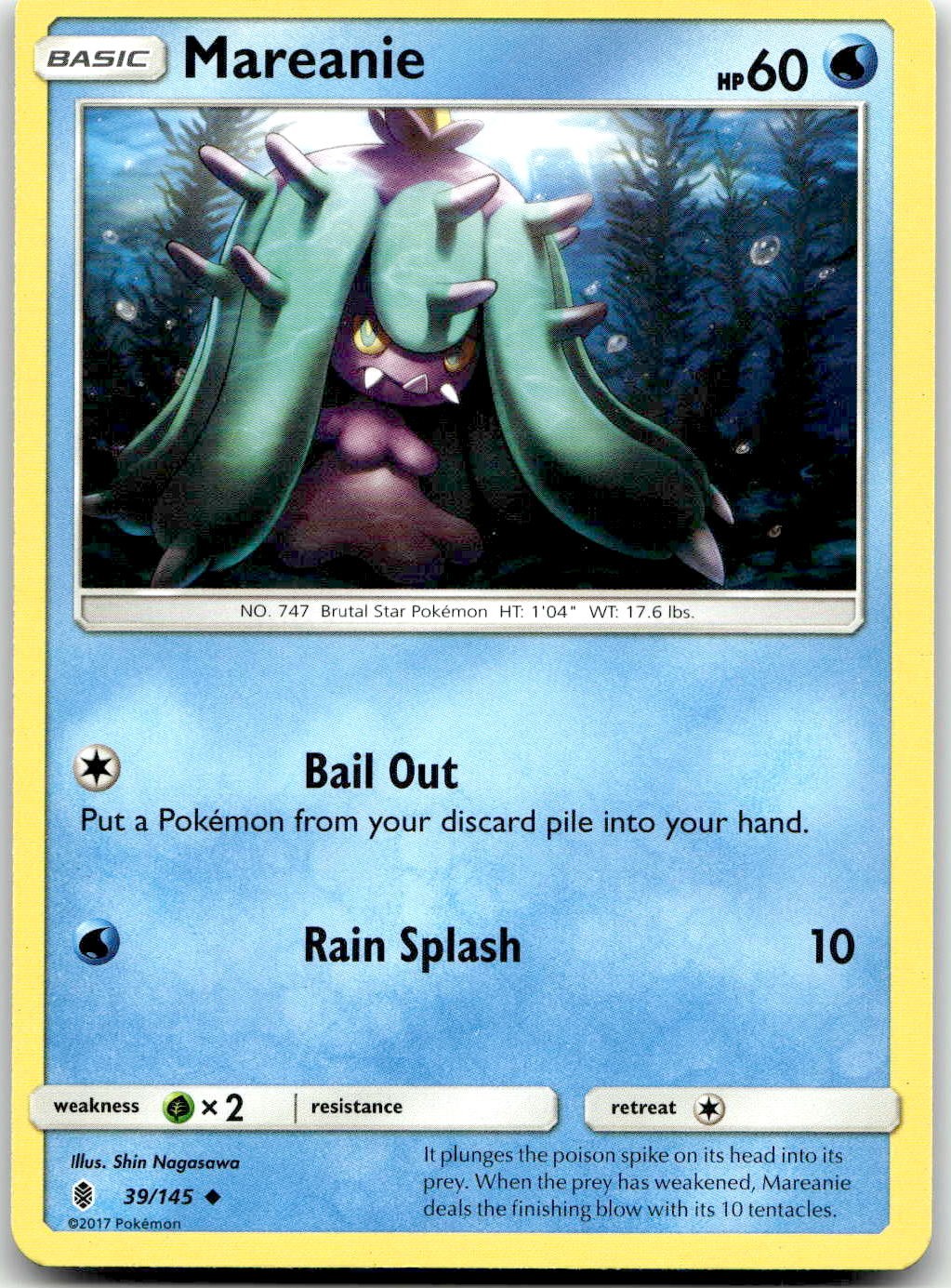 Pokemon Mareanie Guardians Rising SM02 #39/145 Uncommon LP $SALE$!