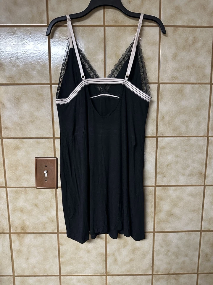 Gillian & O’Malley Pink Black Ribbon Babydoll, Dark Angel Sexy Sleep, XL - Image 4 of 4