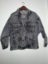 Vtg Limited Express EXP Denim Jacket Acid Wash Sz 2 Med Dolman Sleeve Grunge