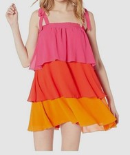 Show Your Mumu Women's Pink Gabriela Colorblock Convertible Skirt Dress Size S