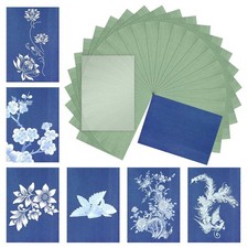 Cyanotype Kit, 24 Pcs Sun Print Kit A5 Solar Drawing Sensitivity Nature4027