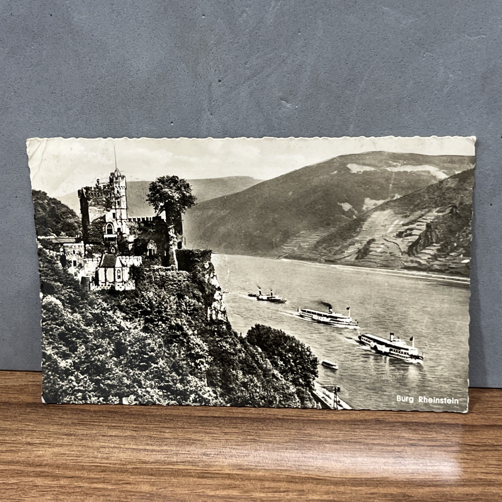 CARTOLINA PICCOLA BIANCO NERO VINTAGE POSTCARD  COLLEZIONE BURG RHEINSTEIN