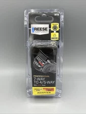 Trailer Wiring Adapter 7-Way Blade to 4 5-Way Flat with LED Circuit Tester New