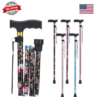Walking Cane for Women and Men, Collapsible, Lightweight, Sleek, Foldable Fol...