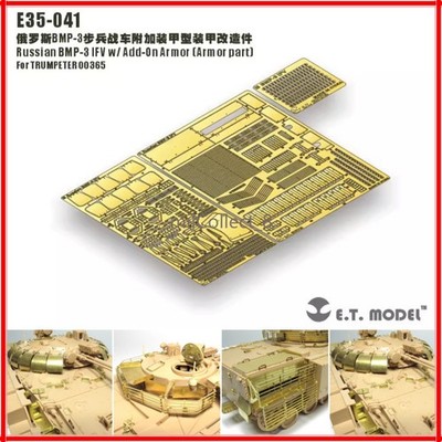E.T Model E35-041 1/35 Russian BMP-3 IFV Add-On Armor PE Set for TRUMPETER 00365