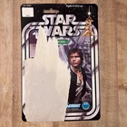 Vintage 1977 Kenner Star Wars Han Solo 12C Card Back Flat Lite Crease Cut Corner
