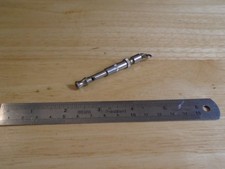 Vintage unbranded nickle plated adjustable pitch silent dog whistle NOS