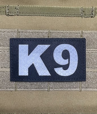 IR Reflective Glow K9 Unit Service Dog Hook Loop Patch