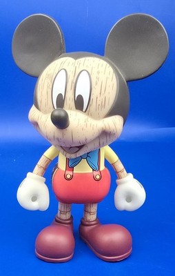Mickey Mouse Vinyl Stilisierte Figur Limited Edition 1000 Holzmaserung Optik