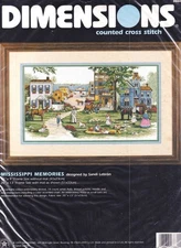 Dimensions Counted Cross Stitch Kit Mississippi Memories RARE Unused