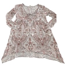Lilka Dress Womens XS Pink Paisley Tunic Anthropologie Boho Romantic Coquette
