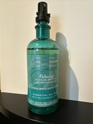 BATH & BODY WORKS AROMATHERAPY RELAXING SEASIDE BREEZE ESSENTIAL OIL MIST 5.3oz