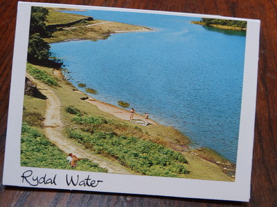 handgefertigte Grußkarte / Vintage Seenplatte Thema RYDAL WASSER