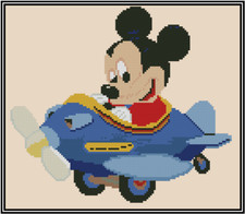 Mickey Mouse Pilot Counted Cross Stitch Chart No. 28-103