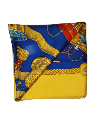 Hermes Les Tambours Carre 90 Silk Scarf Vintage By Metz Fashion