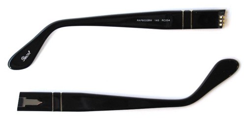 ASTE RICAMBIO PERSOL 2831 SPARE PARTS OCCHIALI POLISHED BLACK TEMPLES  SUNGLASSES | eBay
