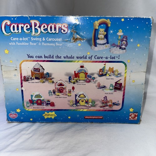 Rare 2004 Care Bears Care-A-Lot Swing & Carousel W/ Funshine & Harmony Bear-NIB - Picture 4 of 8