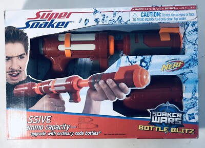 Vtg Super Soaker Bottle Blitz Soaker Wars By Hasbro 2009 Red NOS