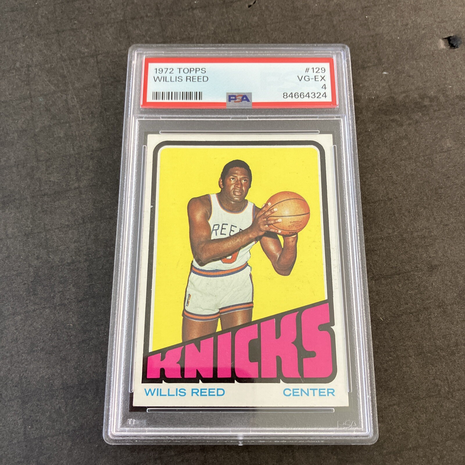 1972 TOPPS WILLIS REED #129 PSA #84664324 GRADED 4-UNDERGRADED