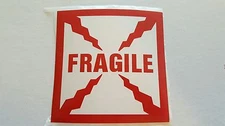 Fragile Sticker 4" x 4" (Pack of 25)