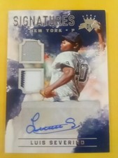 Luis Severino 2017 Diamond Kings Signatures Dual Jersey Patch Auto NICE #13/99