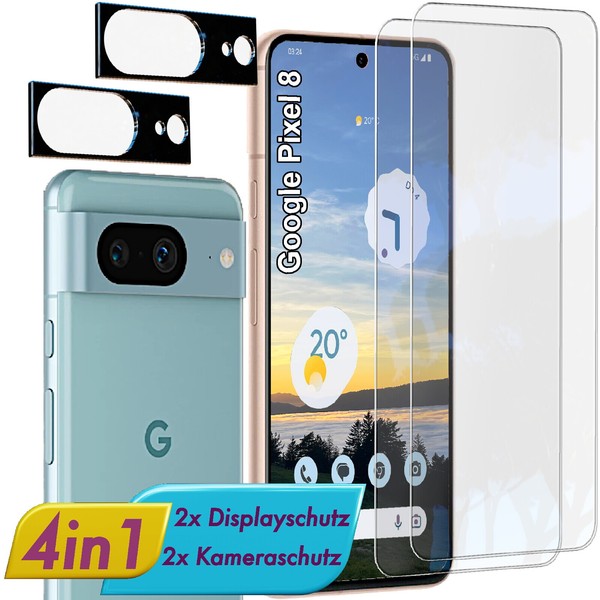 FüR Pixel 8 Display & Kamera Schutzglas Panzerfolie Linsen 9H Glas Schutz Folie-image