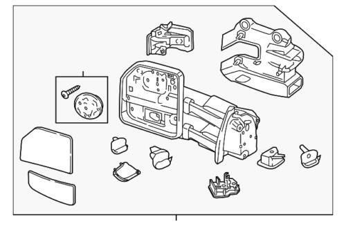 Conjunto de espejo para Ford (P/N HC3Z-17683-SB)