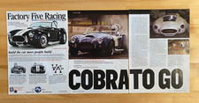 2005 Print Factory Five Cobra Kit Plus One Page Ad 7 Page