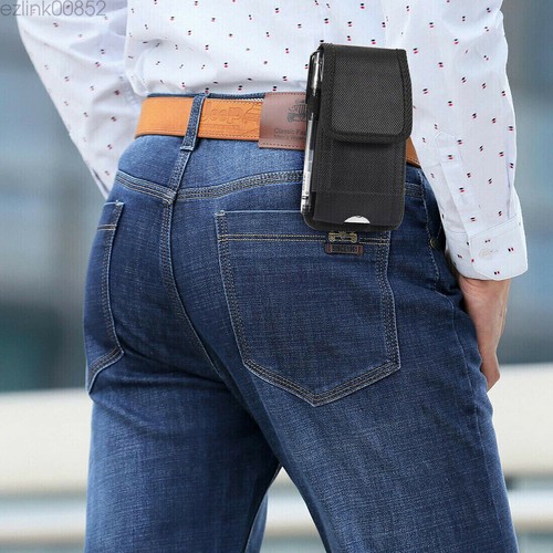 For iPhone 15 14 13 12 11 Pro Phone Belt Pouch Vertical Holster Clip Case Cover - Picture 4 of 14