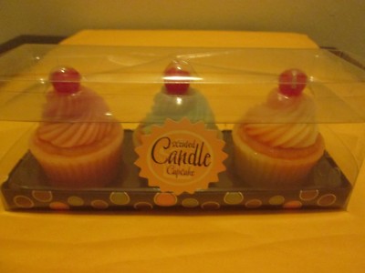 Set De 3 Bougies Parfumées En Forme De Cupcakes - Neuf Sous Emballage GPR