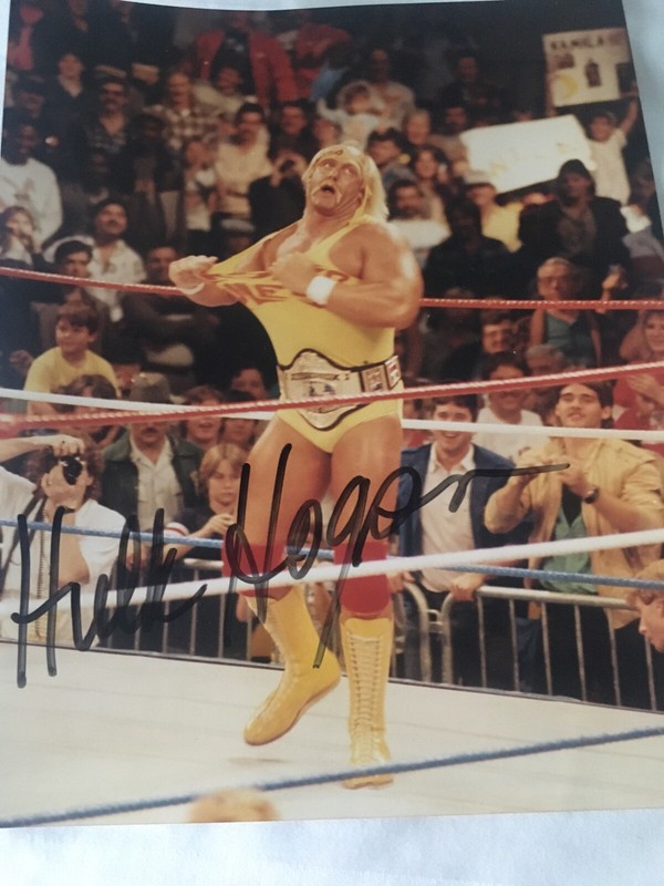 Hulk Hogan Autographed 8 by 10 photo. Has COA 