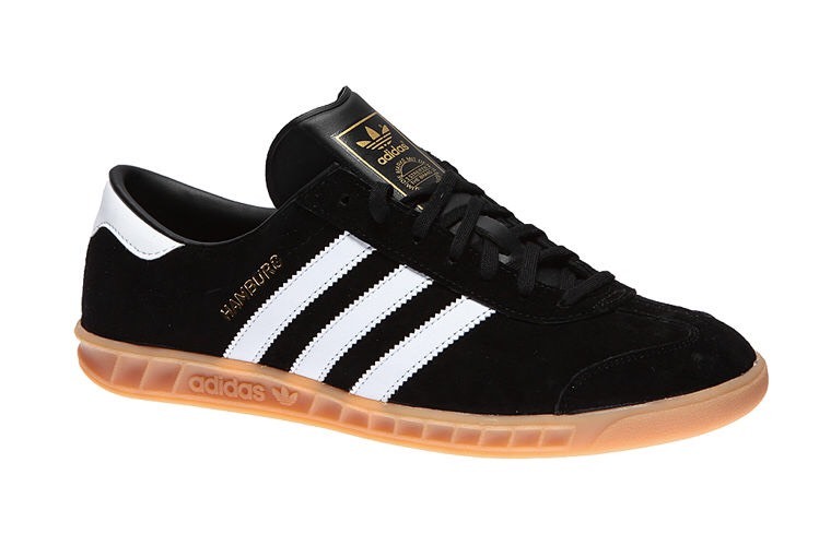 Adidas Hamburg Black Suede / White Stripe Men's 12.5 NEW spezial