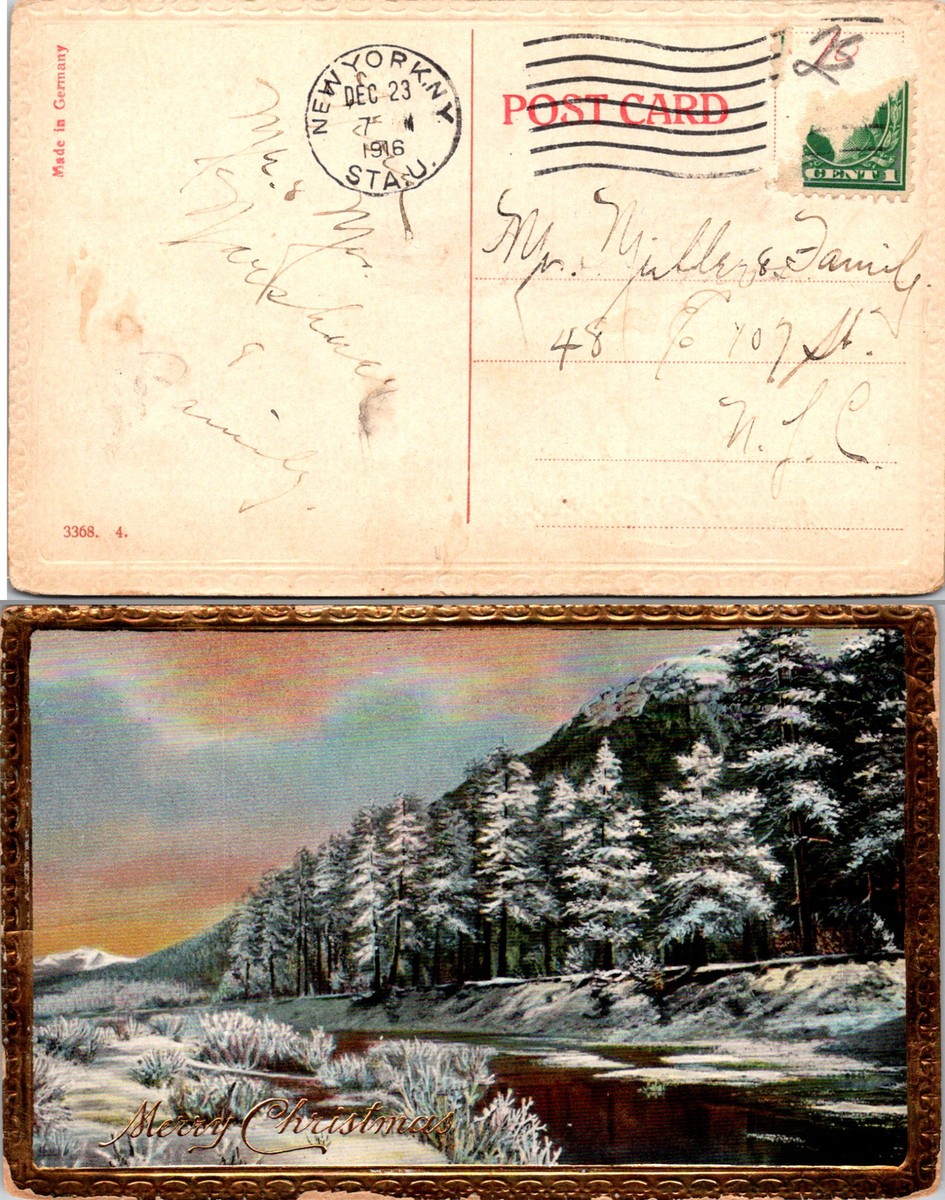 Vintage Christmas X-Mas River Postcard Used 50110 | eBay