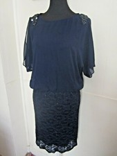 R M Richards US Designer Sequined Lace Elegant Cocktail Dress Size 8 (US) 10-12 