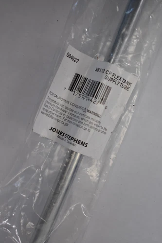 Jones Stephens Flex Tank Supply Tube Polished Chrome Finish 3/8" x 12" S04027 - Picture 3 of 6