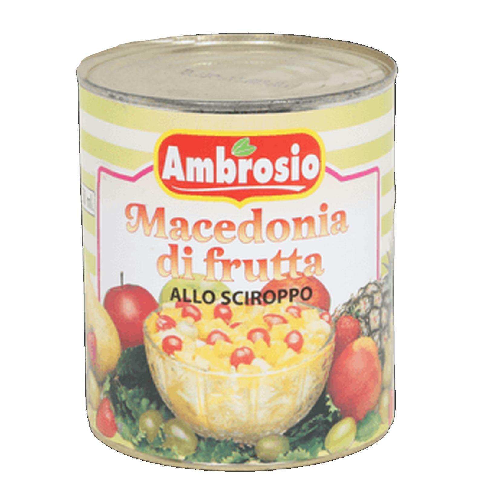 MACEDONIA AMBROSIO MACEDONIA ALLO SCIROPPO BARATTOLO DA 820 GR FRUTTA SCIROPPATA