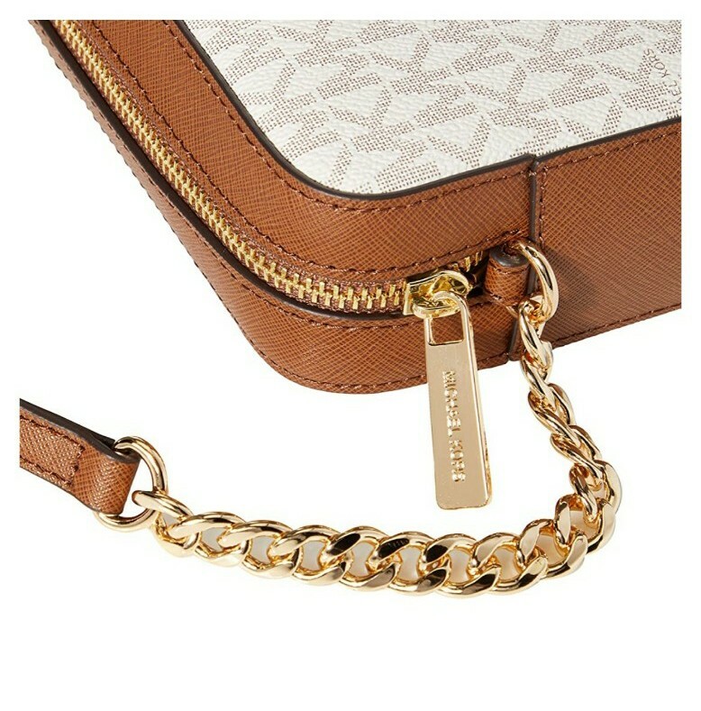 Michael Kors Jet Set Travel Optic Crossbody Bag - White for sale  