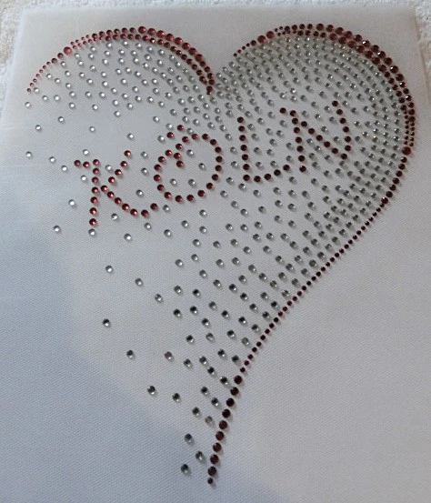 Hotfix Strass Bügelbild Bügelmotiv Applikation Herz Köln 140119 - Bild 3 von 3