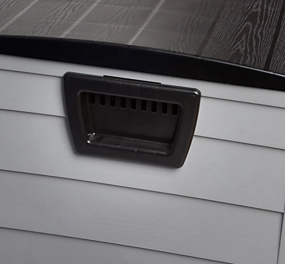 OUTDOOR GARDEN PLASTIC STORAGE SEAT UTILITY CHEST CUSHION SHED BOX TOOLS - Image 4 of 4