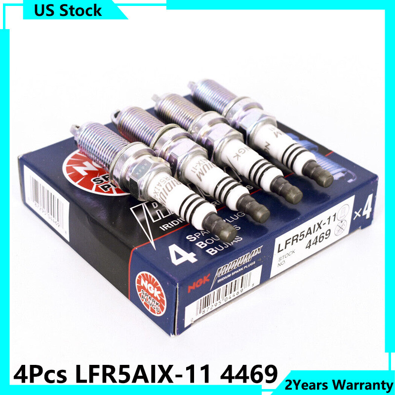 4Pcs NGK 4469 Iridium IX Spark Plug LFR5AIX11 For Hyundai Nissan Infiniti Yamaha