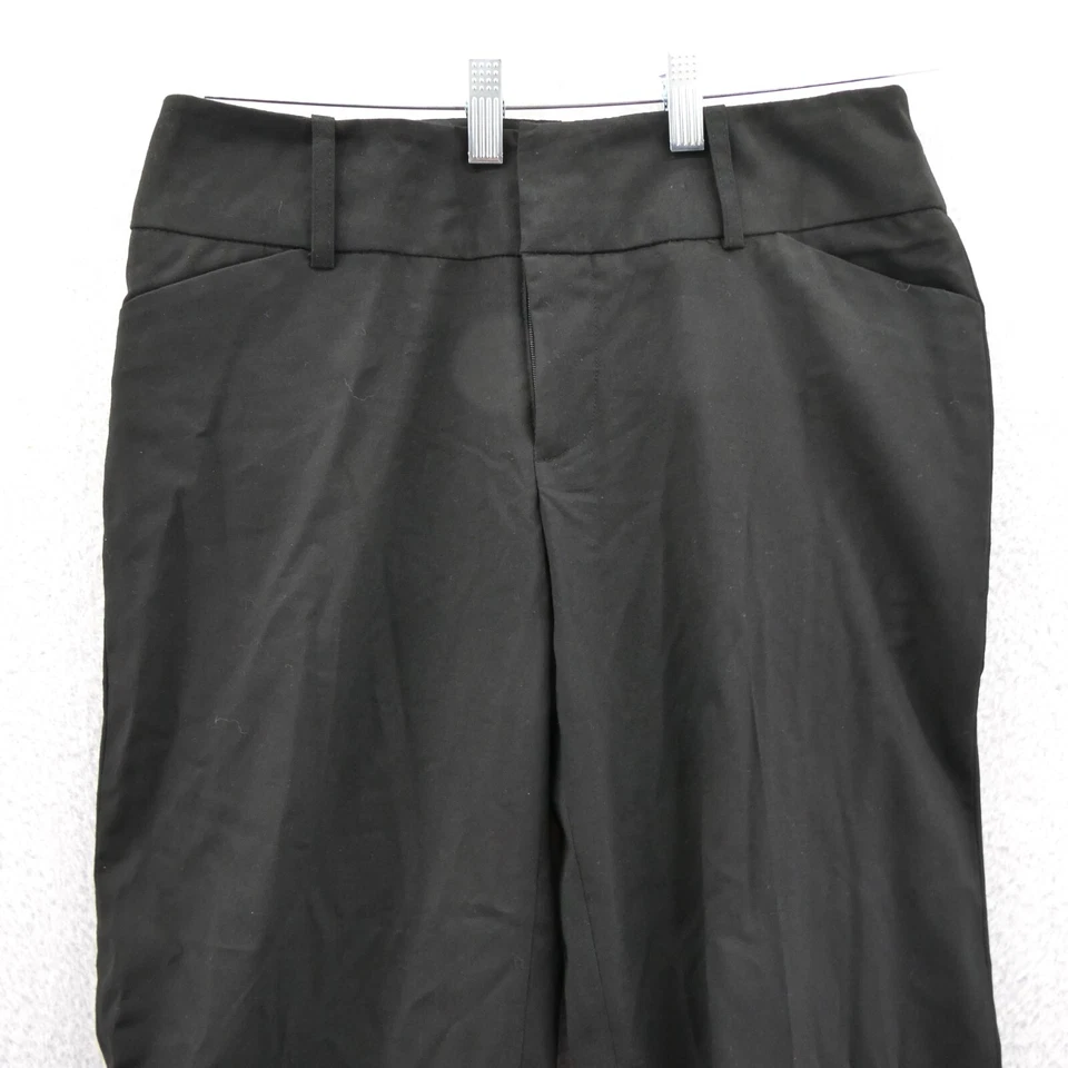 Pantalones Mossimo Talla 6 32x33 Mujer Negro Elástico Vestido Pantalones Plisados Foto 3 de 4