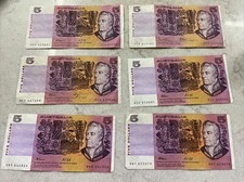 $5 Australian Paper Notes QHS QFP QHA QHY QJJ PSN