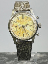 Vintage Bulova Chronograph 34mm Stainless Steel Watch